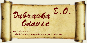 Dubravka Odavić vizit kartica